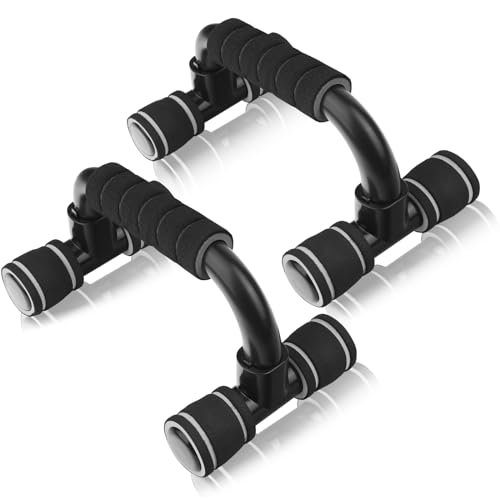 Flintronic Liegestützgriffe Push Up Stand Bars, 2er Set Push Up Bars, Rutschfeste Liegestützgriffe mit Edelstahlstange, Liegestütze Griff für Muskeltraining und Krafttraining von flintronic