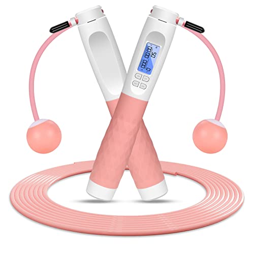 Flintronic Springseil mit Zähler，Springseil Erwachsene Fitness, Speed Rope，Verstellbare Skipping Rope Jump Rope mit Anti-Rutsch Griffe für Intervalltraining Training HIIT von flintronic