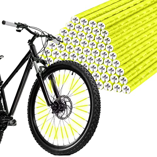 flintronic 48 Stück Speichenreflektoren Fahrrad, wasserdichter Speichenreflektor Einfach zu montierende Speichenräder, mit 360° Warn-Reflexionsmaterial für alle gängigen Speichenräder von flintronic