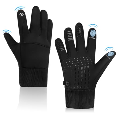 flintronic Fahrradhandschuhe, Wasserdicht Thermohandschuhe, Touchscreen Handschuhe Herren, Winter-Winterhandschuhe Fahrradhandschuhe, rutschfest Handschuhe Für Fahrrad Wandern Bergsteigen von flintronic