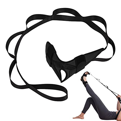 flintronic Yoga Stretching Strap, Stretching Band mit 7 Schleifen, Yoga Stretch Gurt, Hochelastischer Gymnastik-Gur mit TPE-Spanngurten, Übungsschlaufe zum Dehnen der Beinmuskulatur, Rot von flintronic