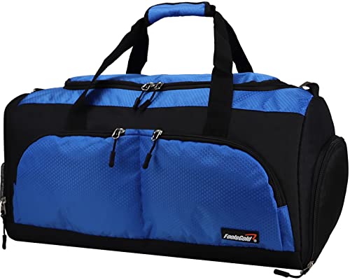 foolsGold Große Sporttasche, schwarz / blau, Reisetasche von foolsGold