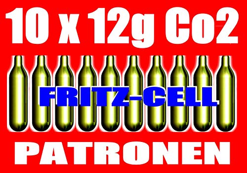 fritz-cell 10 12g Co2 Kapseln für Softair, Painball, Luftpistolen oder Luftgewehre von fritz-cell