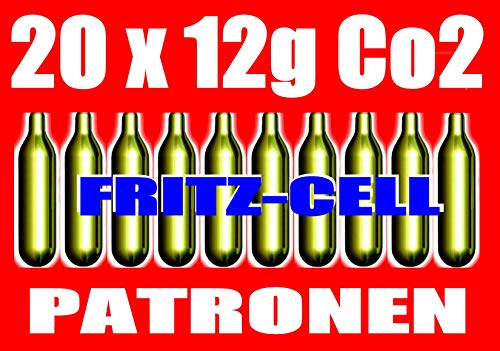 fritz-cell 20 12g Co2 Kapseln für Softair, Painball, Luftpistolen oder Luftgewehre von fritz-cell
