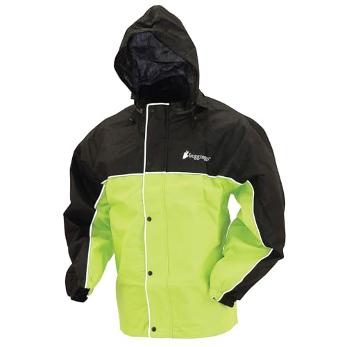 FROGG TOGGS Herren Ft63133-148md Road Toad Reflektierende Jacke, Hivis Grün/Schwarz, Medium von frogg toggs