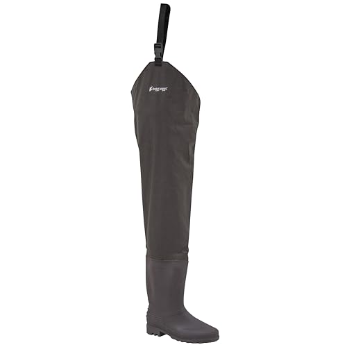 frogg toggs Rana II PVC Bootfoot Hip Wader, Cleated Outsole, Brown, Size 11 von frogg toggs