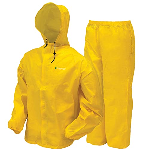 FROGG TOGGS Ultra-Lite2 Regenanzug für Herren, wasserdicht, atmungsaktiv, gelb, Large von frogg toggs