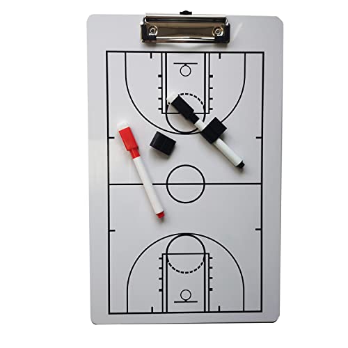 fumooa Coach Board Dry Erase Coaching Board Doppelseitiges Design Strategietafel Whiteboard für Basketball von fumooa