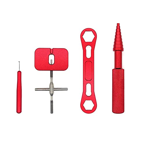fumooa Reel Repair Tool Kit zum Entfernen Von Angelrollen Kugellager Wartungsspule DemontageschlüSsel Angelwerkzeuge Rot von fumooa