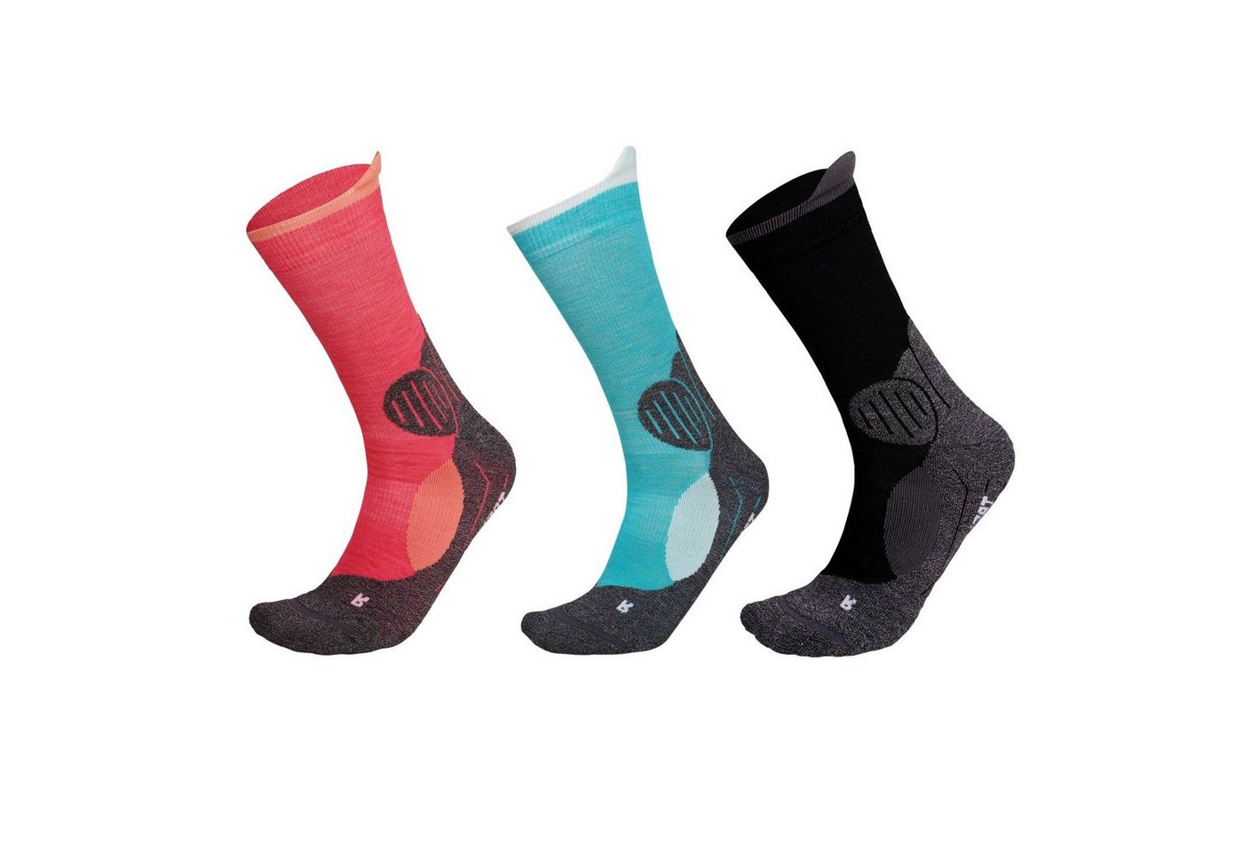 Wandersocken Trekkingsocken mit mittelstarker Polsterung Coolmax funktionsocken sport socken damen outdoor socken herren funtionsocken (Beutel, 3 Paar) von gabriel najdorf