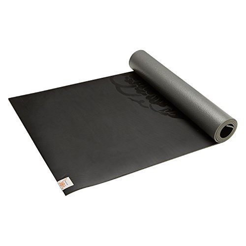 Gaiam Yogamatte – Premium 5 mm Dry-Grip Extra Lange Dicke Anti-Rutsch Trainingsmatte für Hot Yoga, Pilates & Boden Workouts (78L x 26W x 5 mm) – Schwarz von Gaiam