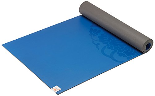 Gaiam Yogamatte – Premium 5 mm Dicke rutschfeste Trainings- und Fitnessmatte für Hot Yoga, Pilates & Bodentraining (68 L x 24 B x 5 mm) – Blau von Gaiam