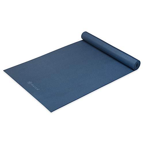 Gaiam Yoga Mat Premium Solid Color Non Slip Exercise & Fitness Mat for All Types of Yoga, Pilates & Floor Workouts, Indigo Ink, 5mm von Gaiam