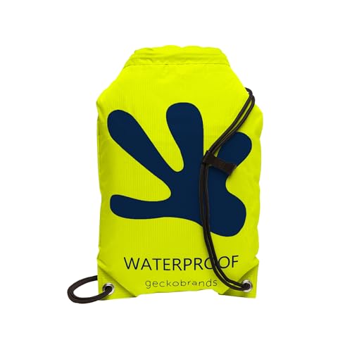geckobrands Wasserdichter Rucksack mit Kordelzug, 10 l, leicht verstaubar, Trockentasche von geckobrands