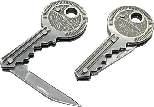 geddid Schlüsselanhänger Messer Schlüssel Schlüsselmesser kleines Taschenmesser in Schlüsselform Brieföffner Paketmesser (1) von geddid