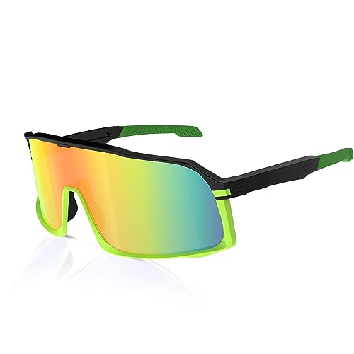 Polarisiert Fahrradbrille mit 4 wechselgläser,Herren Damen Sportbrille，TR90 Rahmen,UV400,Windschutz Radsportbrille für Outdoorsport, Autofahren,Radfahren, Baseball，Laufen,Wandern von generic