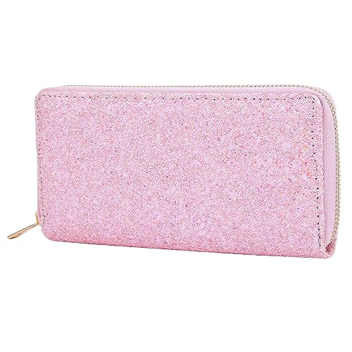 Damen Portemonnaie Rosa Pink Glitzermuster groß von generic
