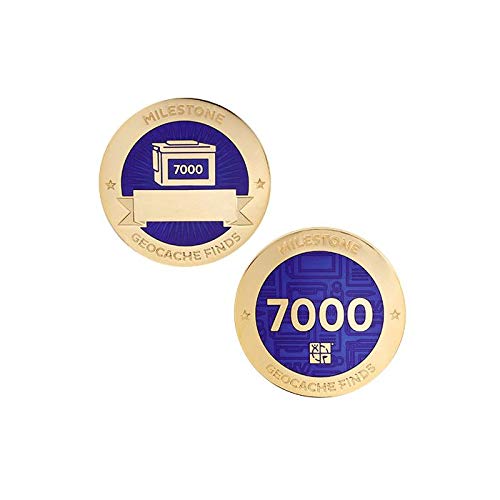 7000 Finds/Funde Coin + Tb !!gefunden Geocaching Milestone Geocoin and Tag Set von geo-versand