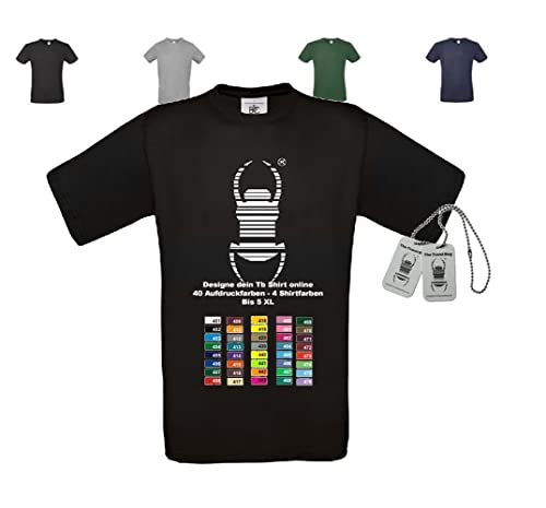 geo-versand Travelbug Shirt -Wunschtext Eigene NR Nickname -Wunschfarbe Personalisierbar TB von geo-versand