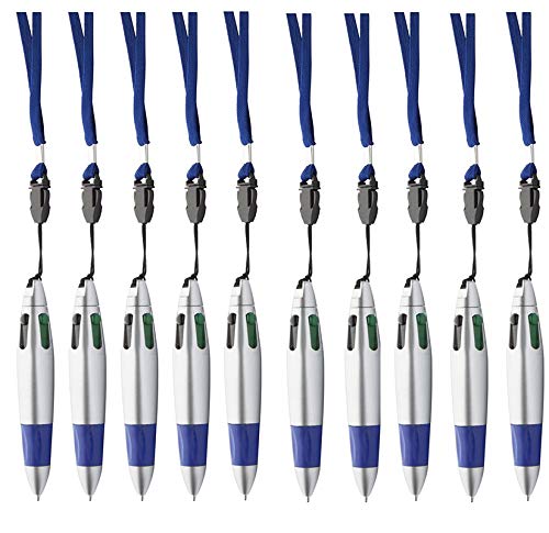 geo-versand 10 x Geocaching Kugelschreiber umhängen mit Lanyard rot blau grün schwarz von geo-versand