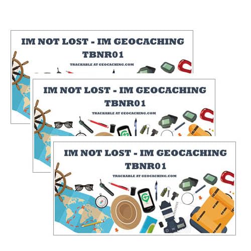 geo-versand 3 TLG. Geocaching Trackingnummer kaufen - Tb Nummern Postkarte Geocoin Trackbar von geo-versand