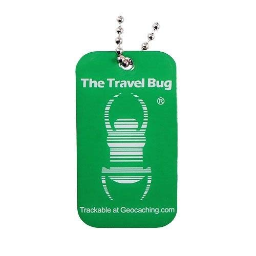 geo-versand Geocaching TravelBug QR Neu - 1 x Farbe grün - Glow in Dark - Travel Bug Geocoin Trackable QR Code Scannen Käfer Zecke von geo-versand