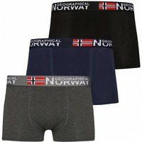 Geographical Norway Herren Boxershorts 3er-Pack Pack-3-Tricolor von geographical norway