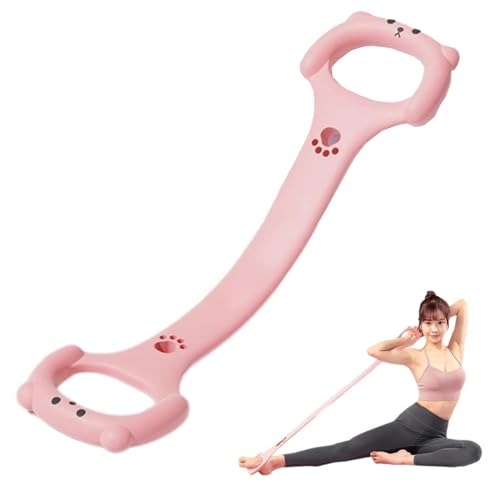 Figure 8 Fitnessgeräte, Figure 8 Gummiband | Yoga-Gymnastik-Zugseil - Rutschfestes Griff-Übungsschlauchband, Widerstandsbänder an den Armen, Silikon, Achter-Design für Frauen und Männer von gifyym