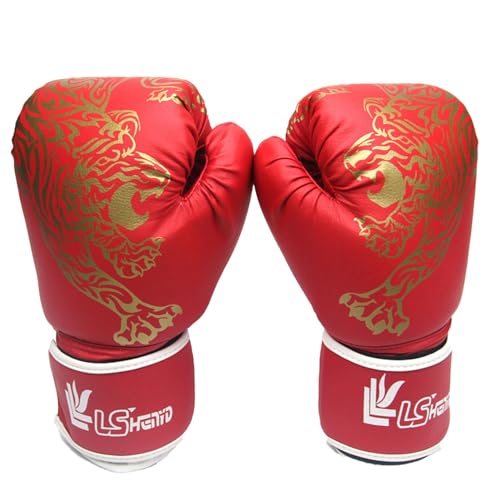 Boxhandschuhe - Boxhandschuhe Herren | Pu-Leder-Boxhandschuhe Mit Tiger-Aufdruck | Muay Thai Kickboxen Sparring | Boxsack Punchinghandschuhe Für Kickboxen, Gemischte Und Kampfsportarten von gifyym