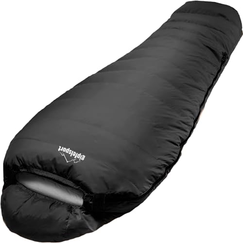 Gipfelsport Ultraleicht Schlafsack 3 Jahreszeiten [0°C, 10°C] Ultralight Sleeping Bag [950g] Ultraleichter Mumienschlafsack für den Sommer [100GSM] Trekking Sommerschlafsack für Camping von gipfelsport