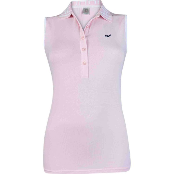 girls golf Polo All Square Rose ärmellos rosa von girls golf