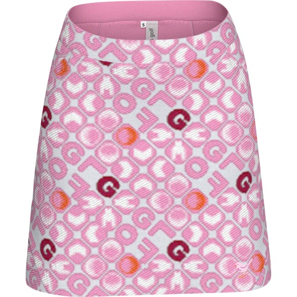 girls golf Skort Romy Strawberry weißrosa von girls golf