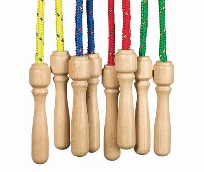 Springseil mit lackierten Holzgriffen, Springseil mit lackierten Holzgriffen, von goki
