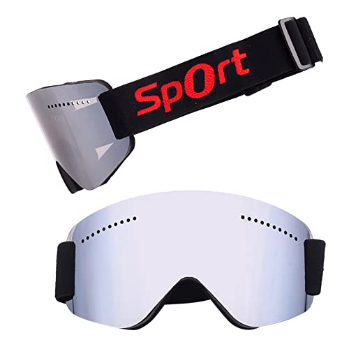 goodjinHH 01 Unisex Premium Skibrille mit Schutzhülle, Beschlag Sandfest Brille Antibeschlag Skibrille UV-Schutz Schneebrille Damen Herren,für Wintersportarten,Skifahren,Skaten,Motorrad (C) von goodjinHH 01