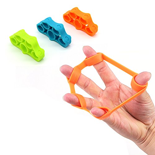 Finger Workout Stretcher Exerciser, Guitar Finger Strengtheners and Rock Climbing Grips, 3 Different Levels von ZANPOON