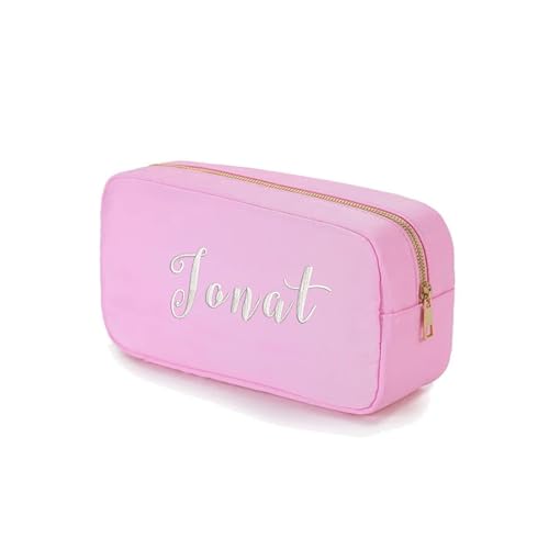 gorm Make-up-Tasche mit Stickerei, hohe Kapazität, personalisierte Make-up-Tasche, wasserdicht, Reise-Kulturbeutel für Frauen und Mädchen, Pink, 24X12.5X5.5CM, Art Deco von gorm