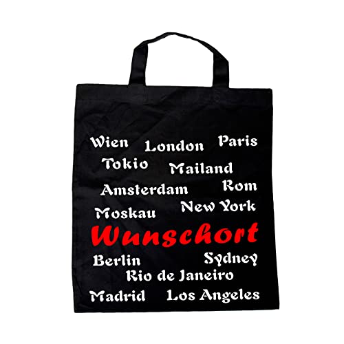 Baumwolltasche, Beutel, Bag - Stadt Wunschort eintragen/Shopper (kurzer Henkel) von handmade-in-nb by ComProjekt Foto