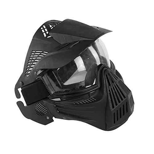 Airsoft-Maske, Maske für das ganze Gesicht, Mesh-Maske, Schutzmaske, Militärschutzmaske, ideal für Paintball / Halloween-Kostüm, von HaoYK, Schwarz von haoYK