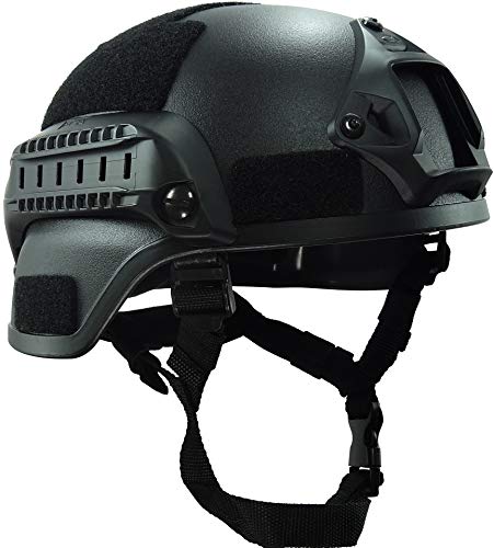 haoYK Taktischer Airsoft Paintball-Helm im Mich 2000-Stil mit NVG-Halterung und Seitenschiene für Airsoft Paintball von haoYK