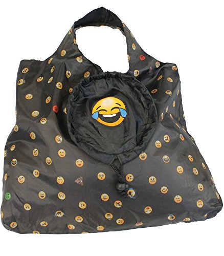 Emoticon Shopper-Bag - Faltshopper - Wiederverwendbare Einkaufstasche lustig Bedruckt - tears von happy rain