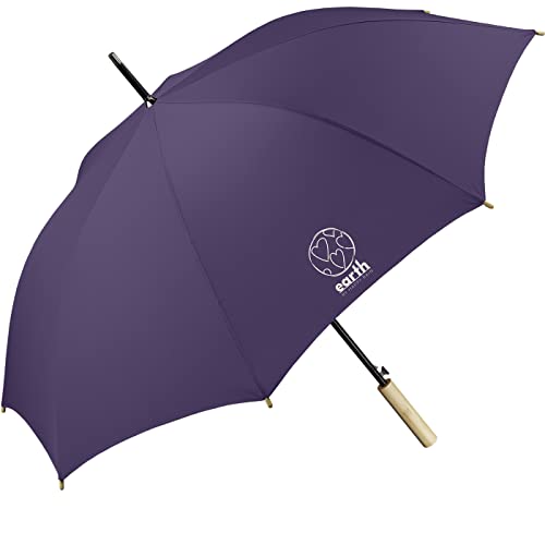 Happy Rain Stockschirm mit Automatik Earth - Mulberry Purple von happy rain