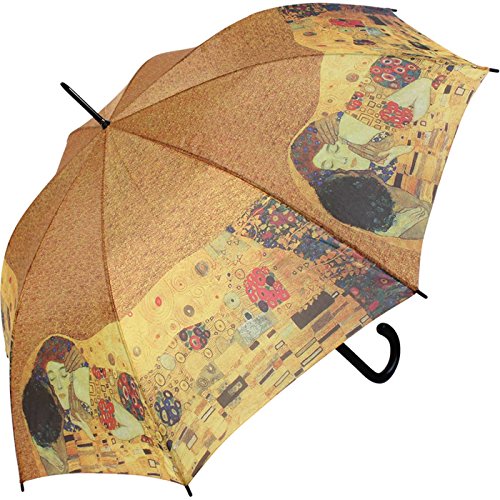 Regenschirm Motiv Gustav Klimt Der Kuss Stockschirm Automatik von happy rain