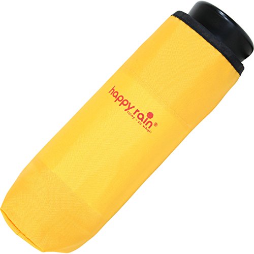 Ultra Mini Taschenschirm Damen Regenschirm Uni - gelb von happy rain