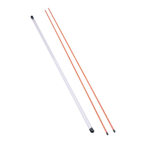 harayaa 2 Stück Golf Alignment Sticks Golf Swing Trainer mit durchsichtigem Aufbewahrungsrohr für die Schwungpraxis, Orange, 100CM von harayaa
