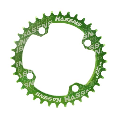 harayaa Fahrradkettenblatt Kettenblatt, 104 mm BCD Leichtes Kettenrad 42T Tragbare Fahrradkettenblattteile für Mountainbike-Zubehör, Grün von harayaa