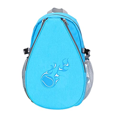 harayaa Kinder-Tennisschläger-Tasche, Tragetasche, Tasche, Netz-Aufbewahrung, Paddel, Rucksack für Bälle, Badminton-Schläger, Wasserflasche, Blau von harayaa