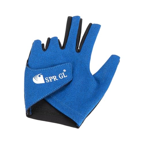 harayaa Pool-Queue-Handschuhe, professioneller Billardhandschuh für die Linke Hand, Queue-Handschuhe mit separaten Fingern, Blau von harayaa