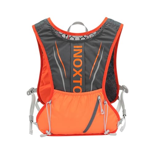 harayaa Trinkrucksack Trinkweste Verstellbare Laufweste Rucksack für Training Joggen, Orange von harayaa