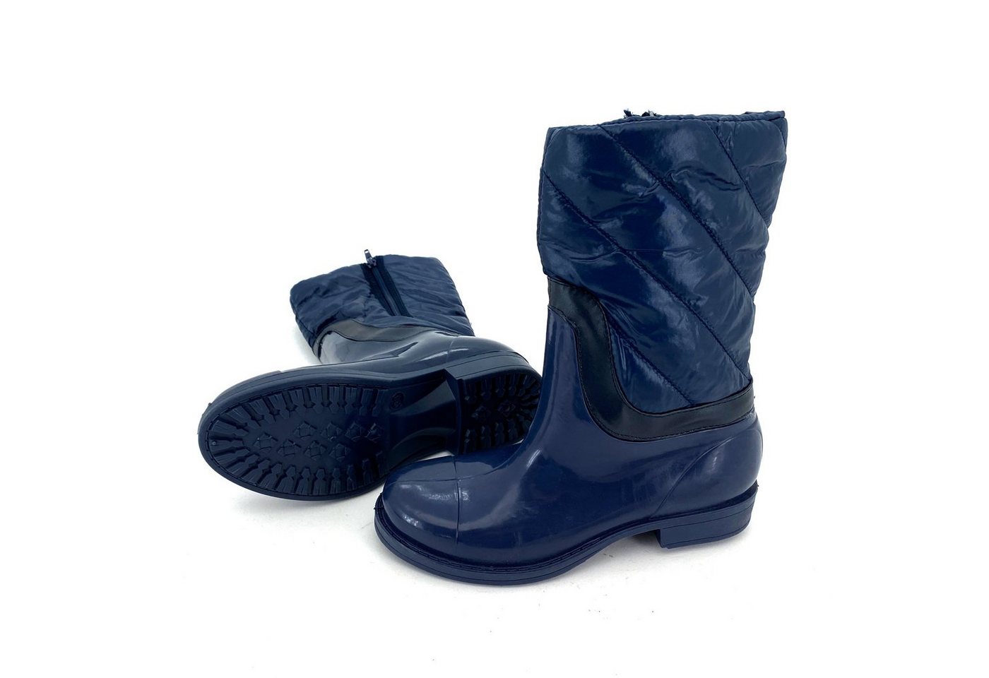 heimtexland Gummistiefel Daunen Stiefel Hochschaft Trend Boots Gummistiefel (Typ880) gesteppt I wasserdicht I Damen Mädchen Regenstiefel von heimtexland