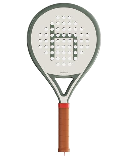 heinsa Carbon Padel Schläger mit Kanten Schutzband | Padel Tennisschläger für anspruchsvolle Spieler:in mit 100% Carbon Rahmen (1x Carbon Padelschläger) von heinsa